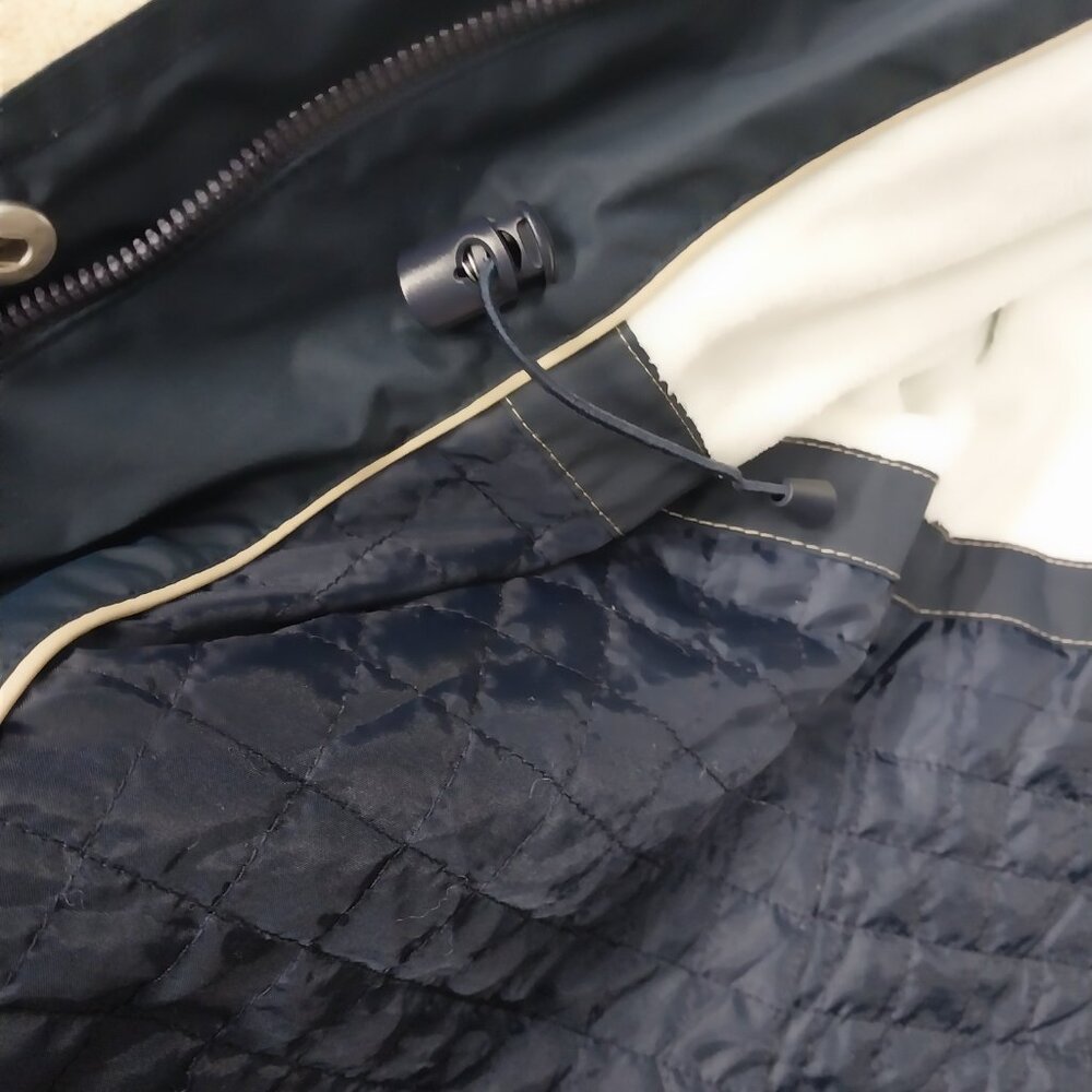 3304 Size XL Bass Lined Navy Blue Hooded Winter Coat - Picture 6 of 10